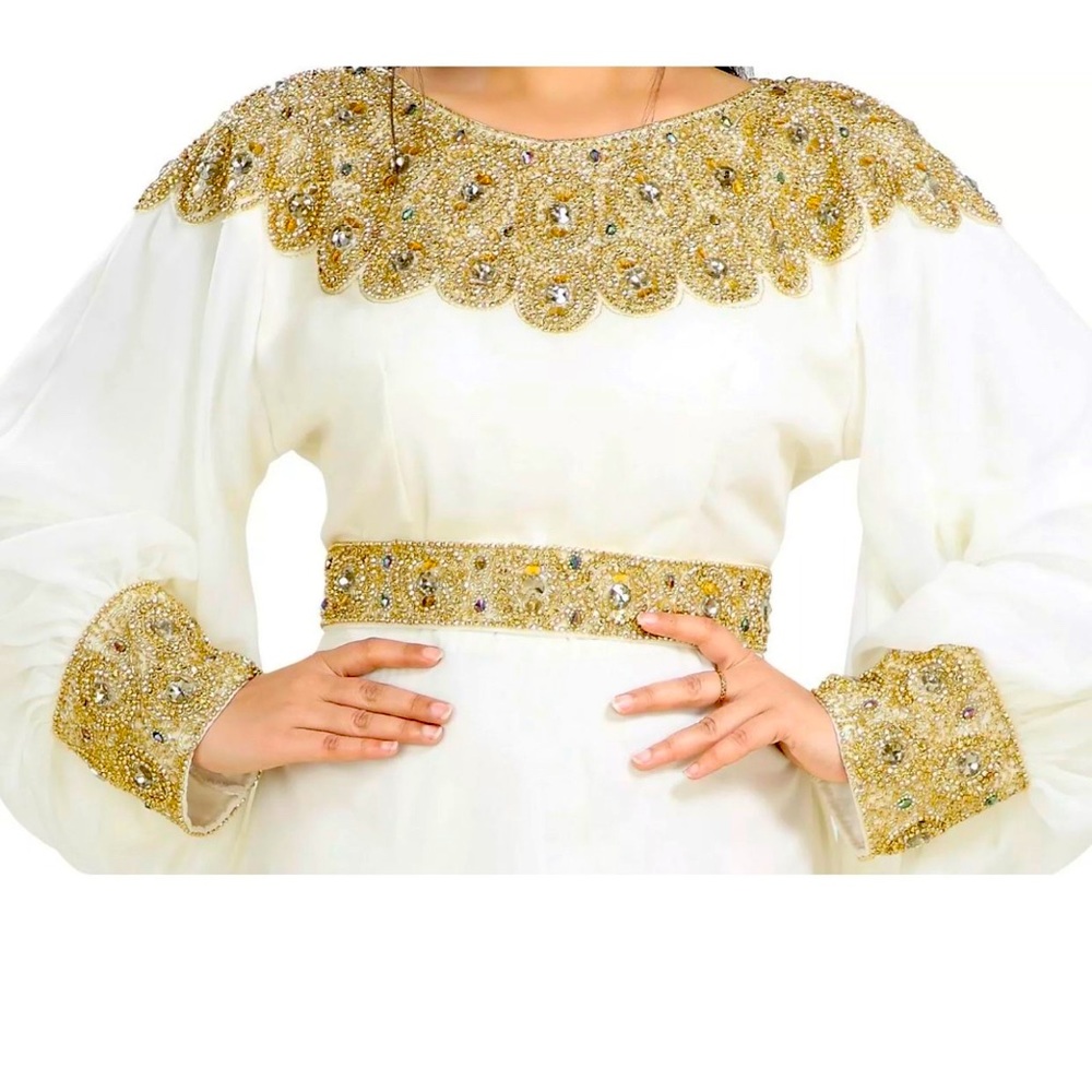 Kaftan Takchita Abya kandora Moroccan weeding Dress
Side fits M/L